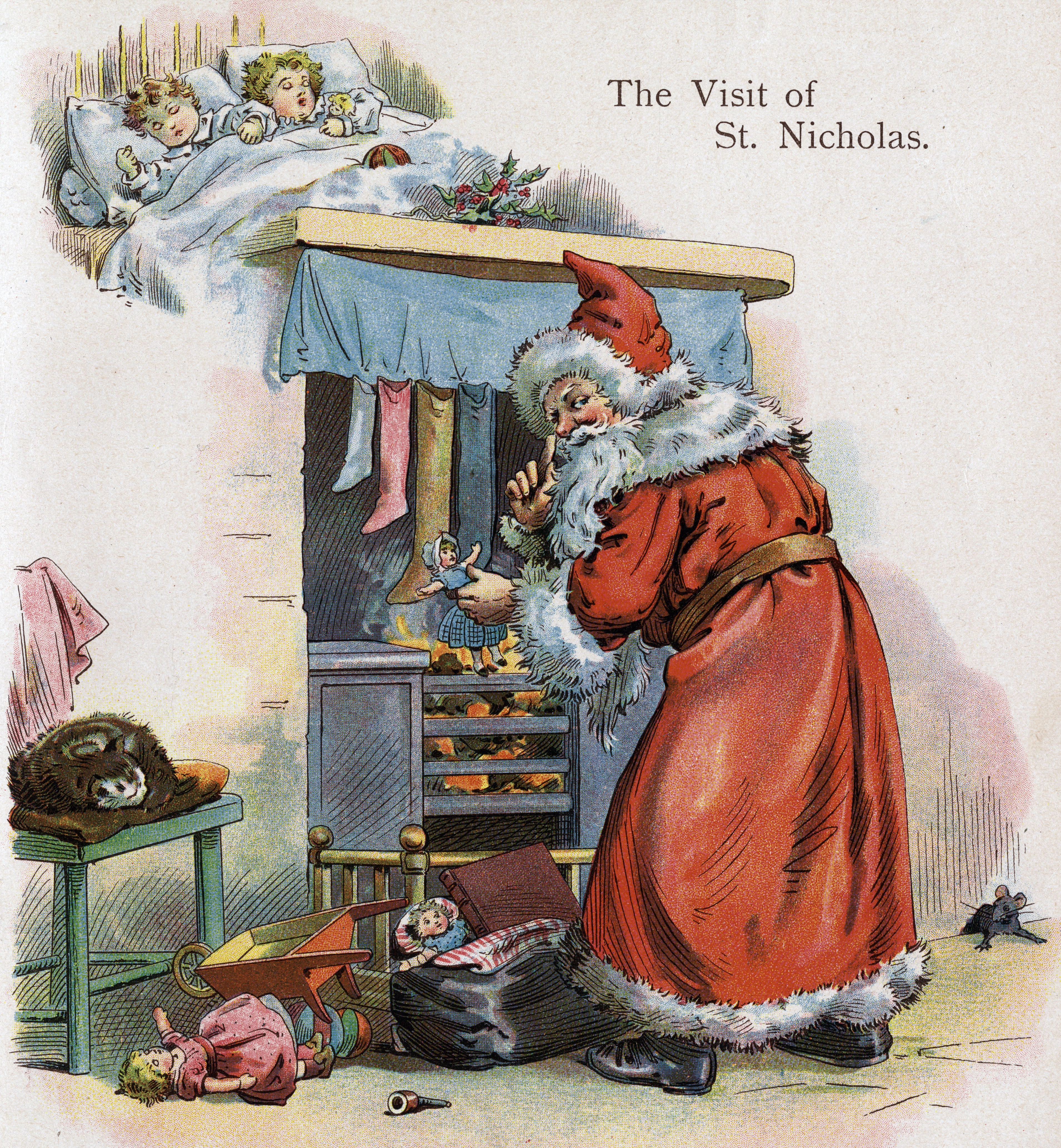 Постер зі святим Миколаєм, 1895 рік, Нью-Йорк0