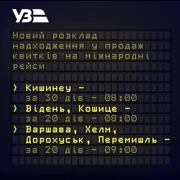 УЗ змінила час онлайн продажів квитків на міжнародні поїзди