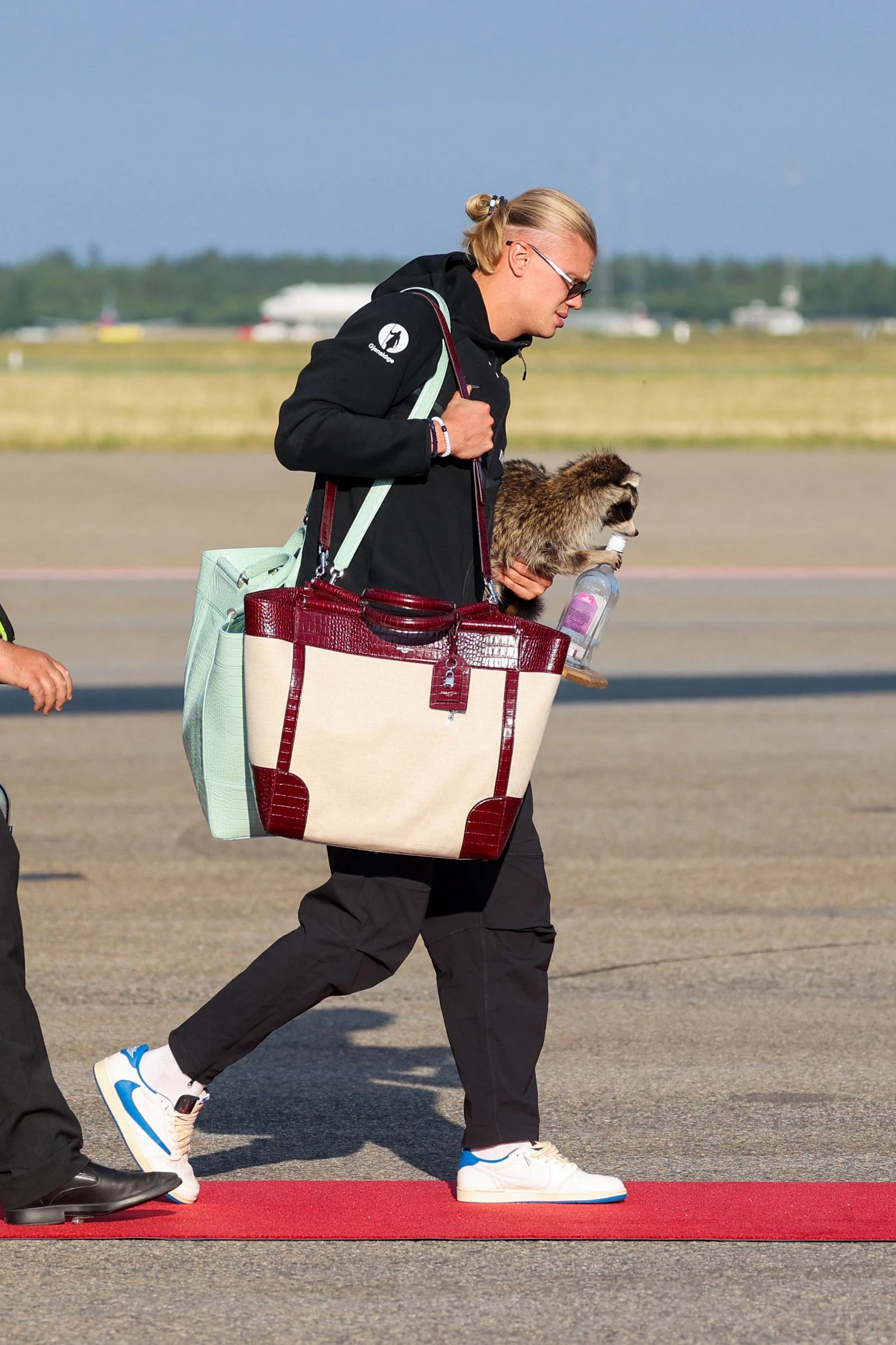 Ерлінг Голанд повернувся додому з новою сумкою від Dolce & Gabbana і набитою опудалом єнота.1