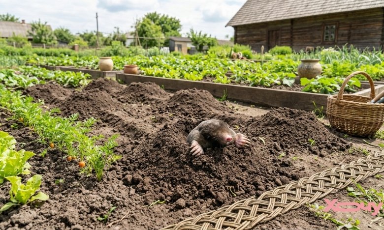 Як позбутися кротів на городі: народні засоби0